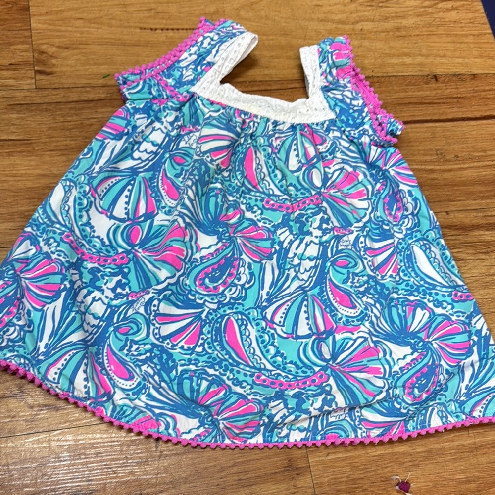 Lilly Pulitzer Girls' Blue and Pink Dress